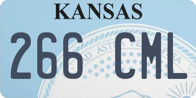 KS license plate 266CML
