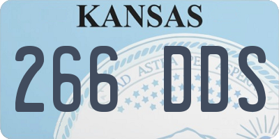 KS license plate 266DDS