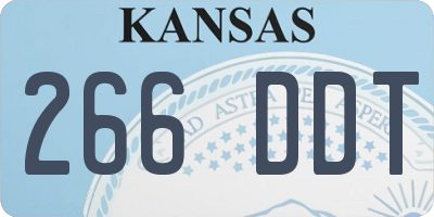 KS license plate 266DDT