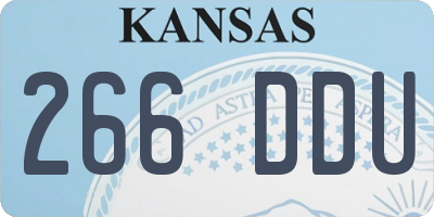 KS license plate 266DDU