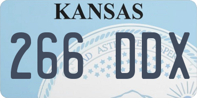 KS license plate 266DDX