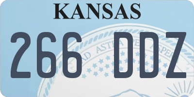 KS license plate 266DDZ
