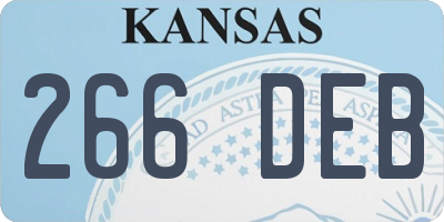 KS license plate 266DEB