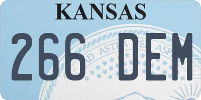 KS license plate 266DEM