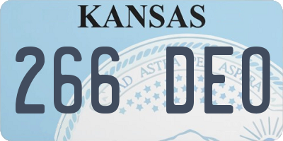 KS license plate 266DEO