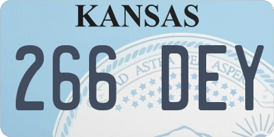 KS license plate 266DEY