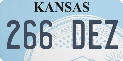 KS license plate 266DEZ