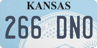 KS license plate 266DNO