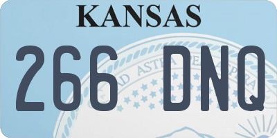 KS license plate 266DNQ