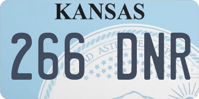 KS license plate 266DNR