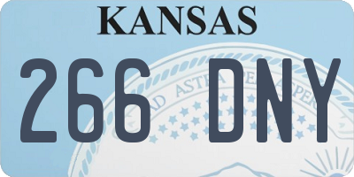 KS license plate 266DNY