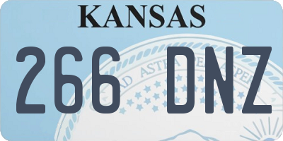 KS license plate 266DNZ