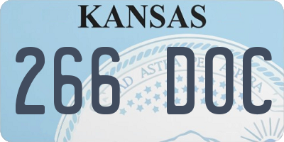 KS license plate 266DOC