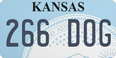 KS license plate 266DOG