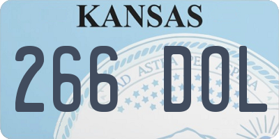 KS license plate 266DOL