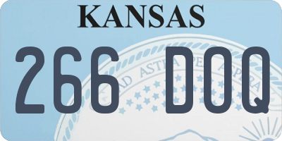 KS license plate 266DOQ