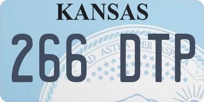 KS license plate 266DTP