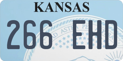 KS license plate 266EHD