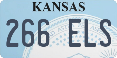 KS license plate 266ELS