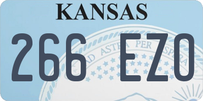 KS license plate 266EZO