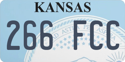 KS license plate 266FCC