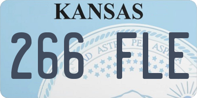 KS license plate 266FLE