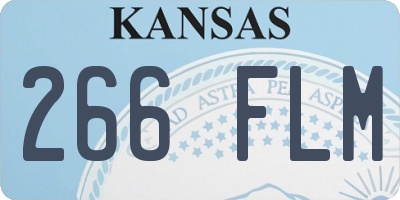 KS license plate 266FLM