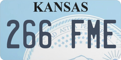 KS license plate 266FME