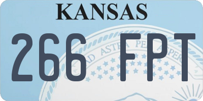 KS license plate 266FPT