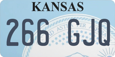 KS license plate 266GJQ