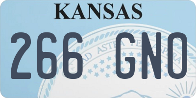 KS license plate 266GNO