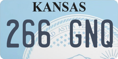 KS license plate 266GNQ