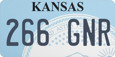 KS license plate 266GNR