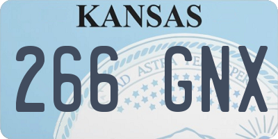 KS license plate 266GNX