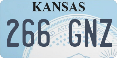 KS license plate 266GNZ