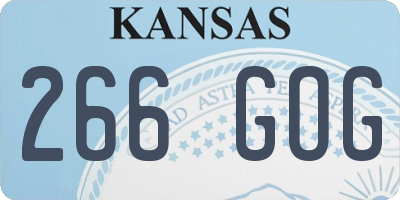 KS license plate 266GOG