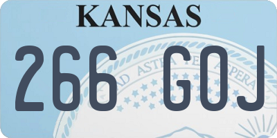 KS license plate 266GOJ