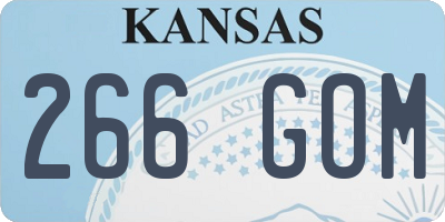KS license plate 266GOM