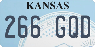 KS license plate 266GQD