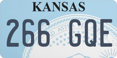 KS license plate 266GQE