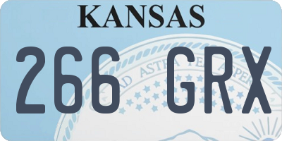 KS license plate 266GRX