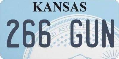 KS license plate 266GUN