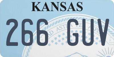 KS license plate 266GUV