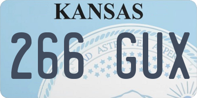 KS license plate 266GUX
