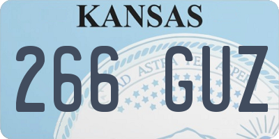 KS license plate 266GUZ