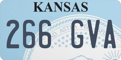 KS license plate 266GVA