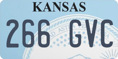 KS license plate 266GVC