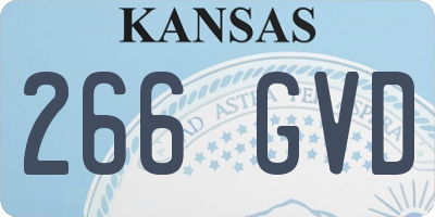 KS license plate 266GVD