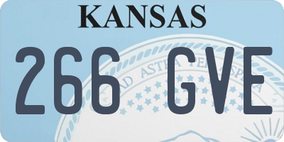 KS license plate 266GVE