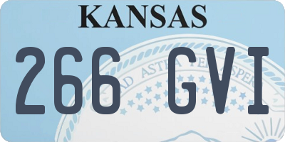 KS license plate 266GVI